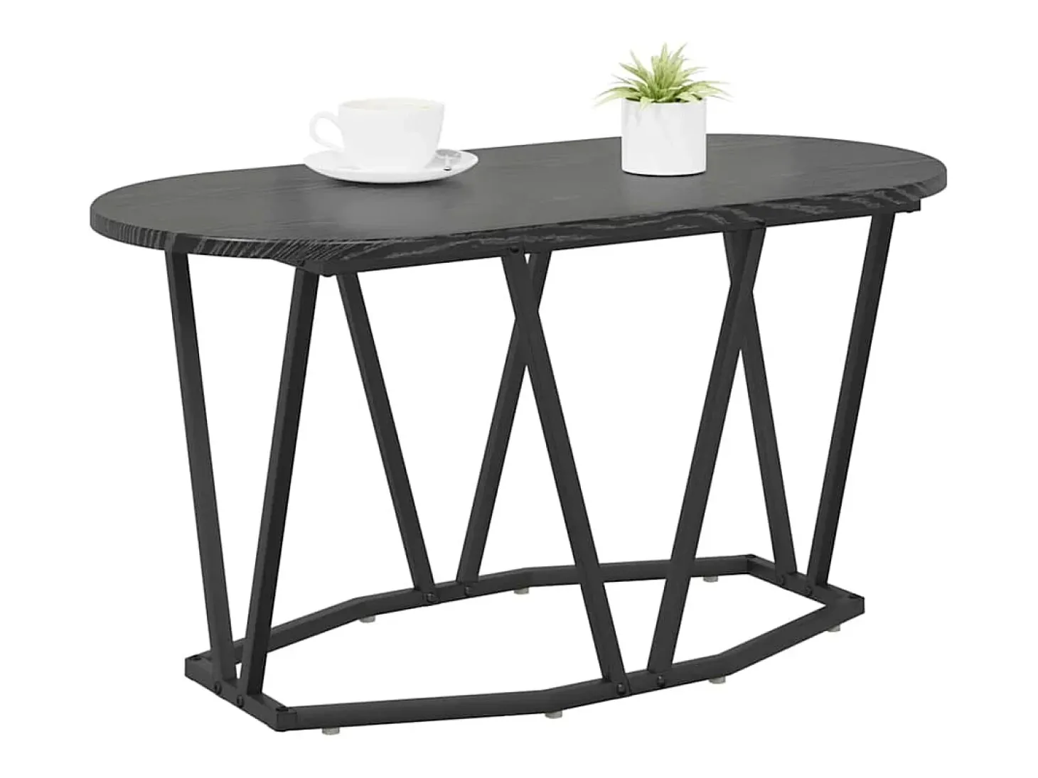 Mesa de Café Roble Negro 80 x 40 x 40.5 cm
