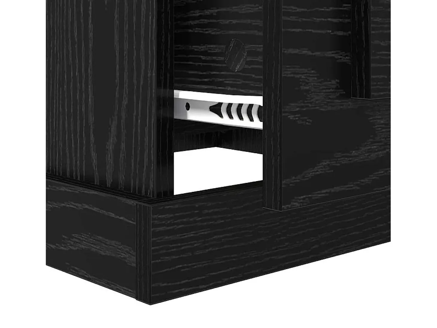 Mesa de Café Roble negro 50 x 50 x 35 cm Madera contrachapada