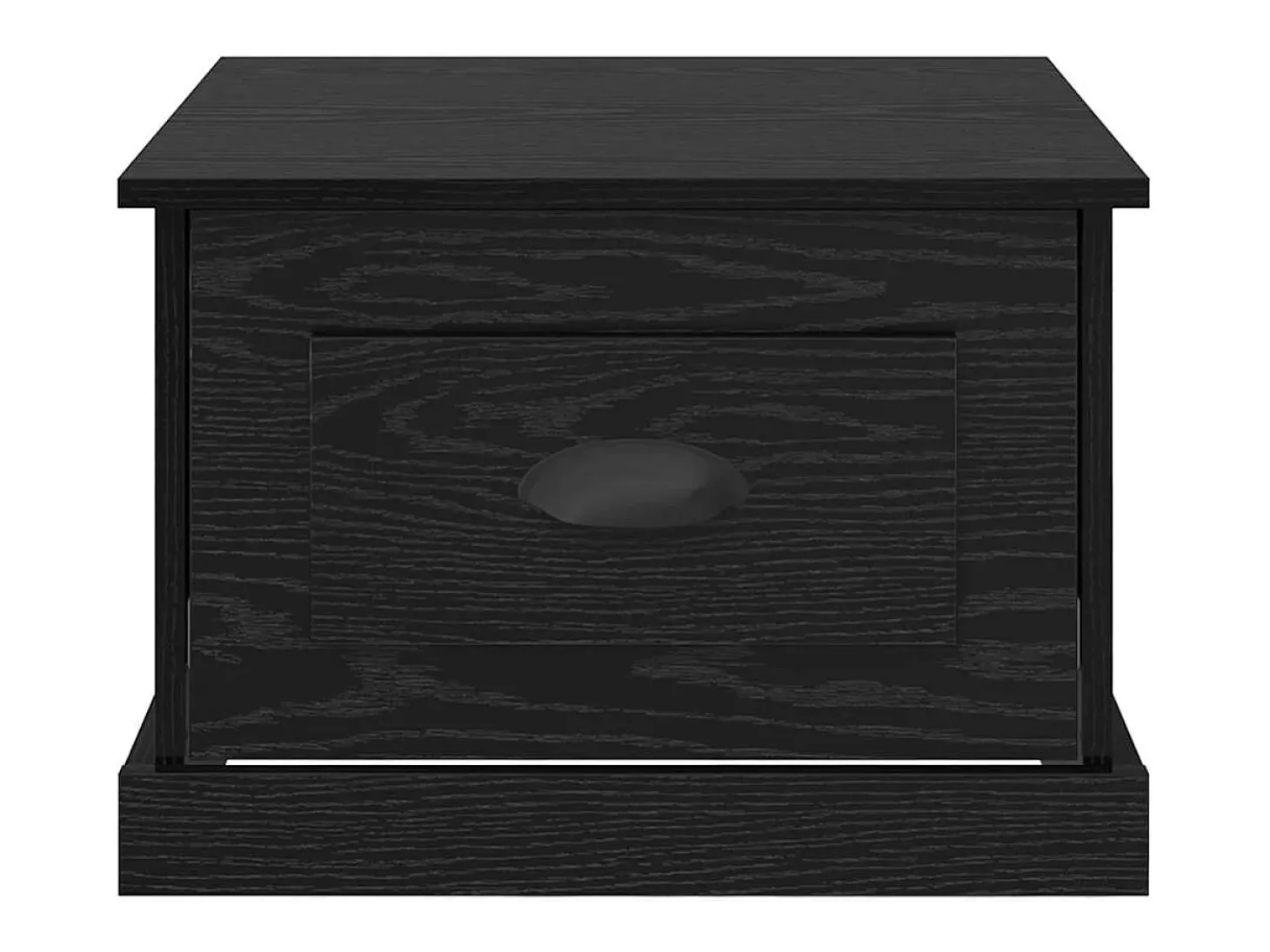 Mesa de Café Roble negro 50 x 50 x 35 cm Madera contrachapada