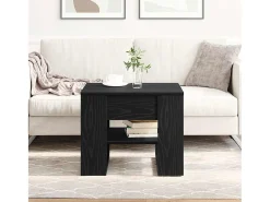 Mesa de Café Roble negro 55.5 x 55 x 45 cm Madera contrachapada