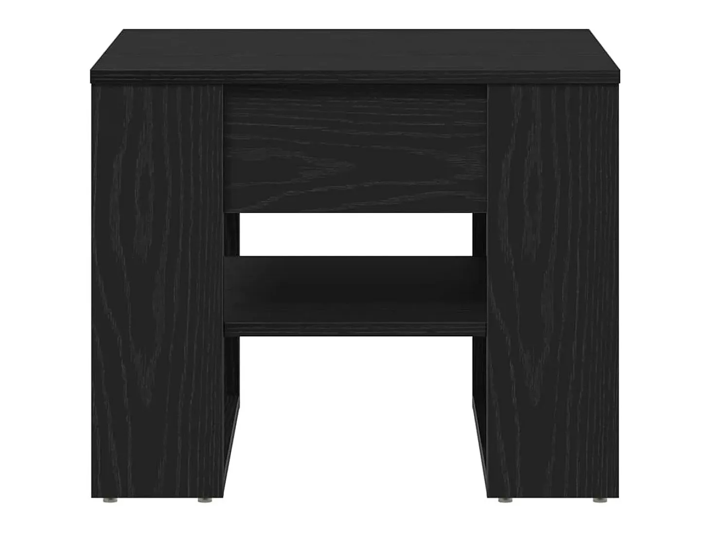 Mesa de Café Roble negro 55.5 x 55 x 45 cm Madera contrachapada