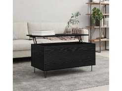 Mesa de Café Roble negro 90 x 44.5 x 45 cm Madera contrachapada