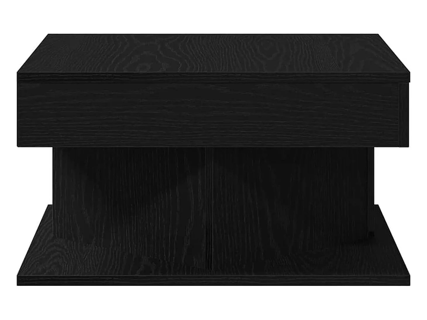 Mesa de Café Roble Negro 57 x 57 x 30 cm Madera contrachapada
