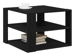 Mesa de Café Roble negro 59.5 x 59.5 x 40 cm