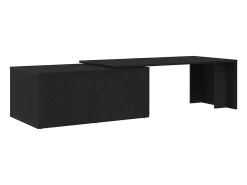 Mesa de Café Roble negro 150 x 50 x 35 cm Madera contrachapada
