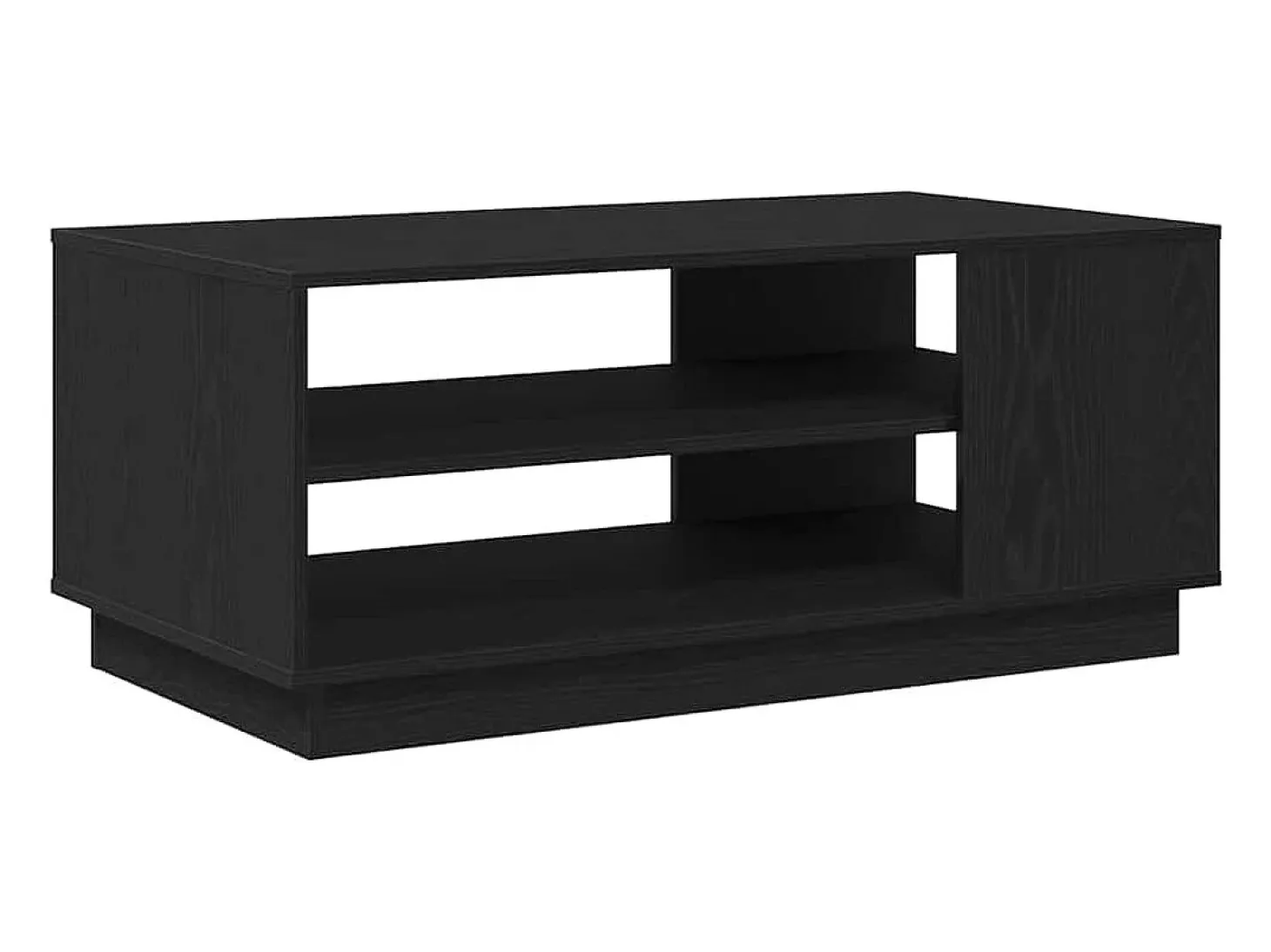 Mesa de Café Roble negro 102 x 55 x 43 cm Madera contrachapada