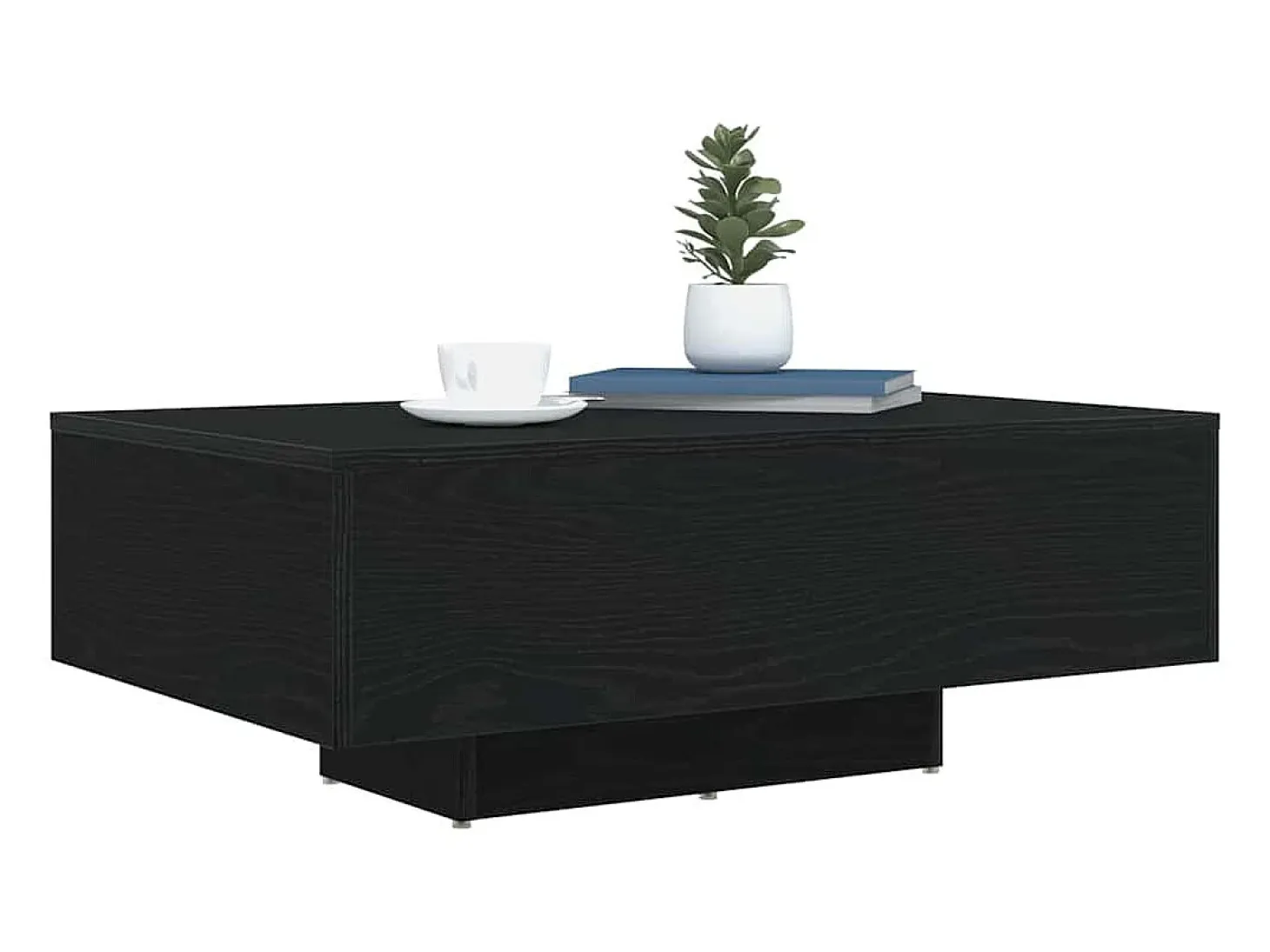 Mesa de Café Roble negro 85 x 55 x 31 cm Madera contrachapada