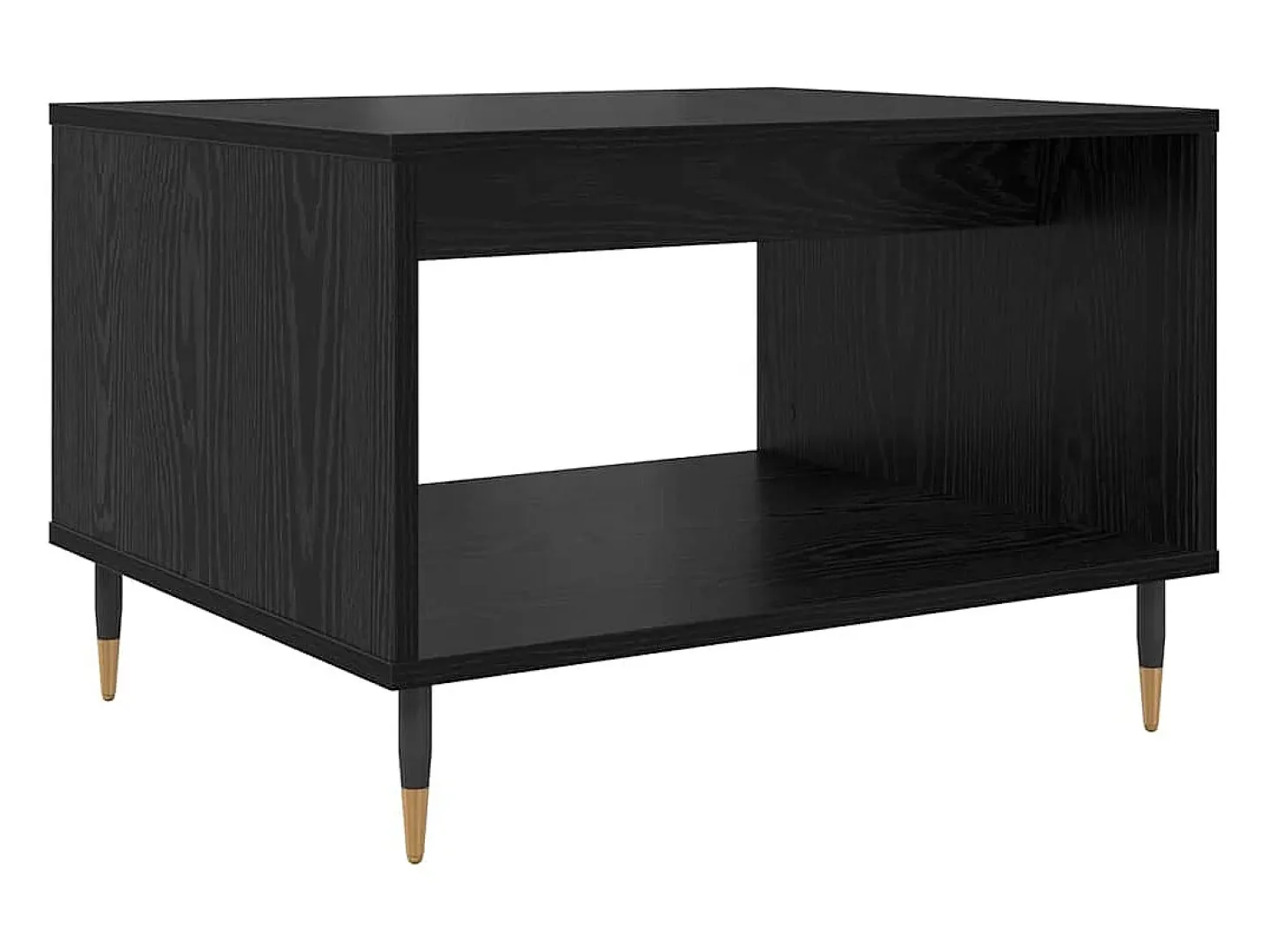 Mesa de Café Roble negro 60 x 50 x 40 cm Madera contrachapada