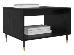 Mesa de Café Roble negro 60 x 50 x 40 cm Madera contrachapada
