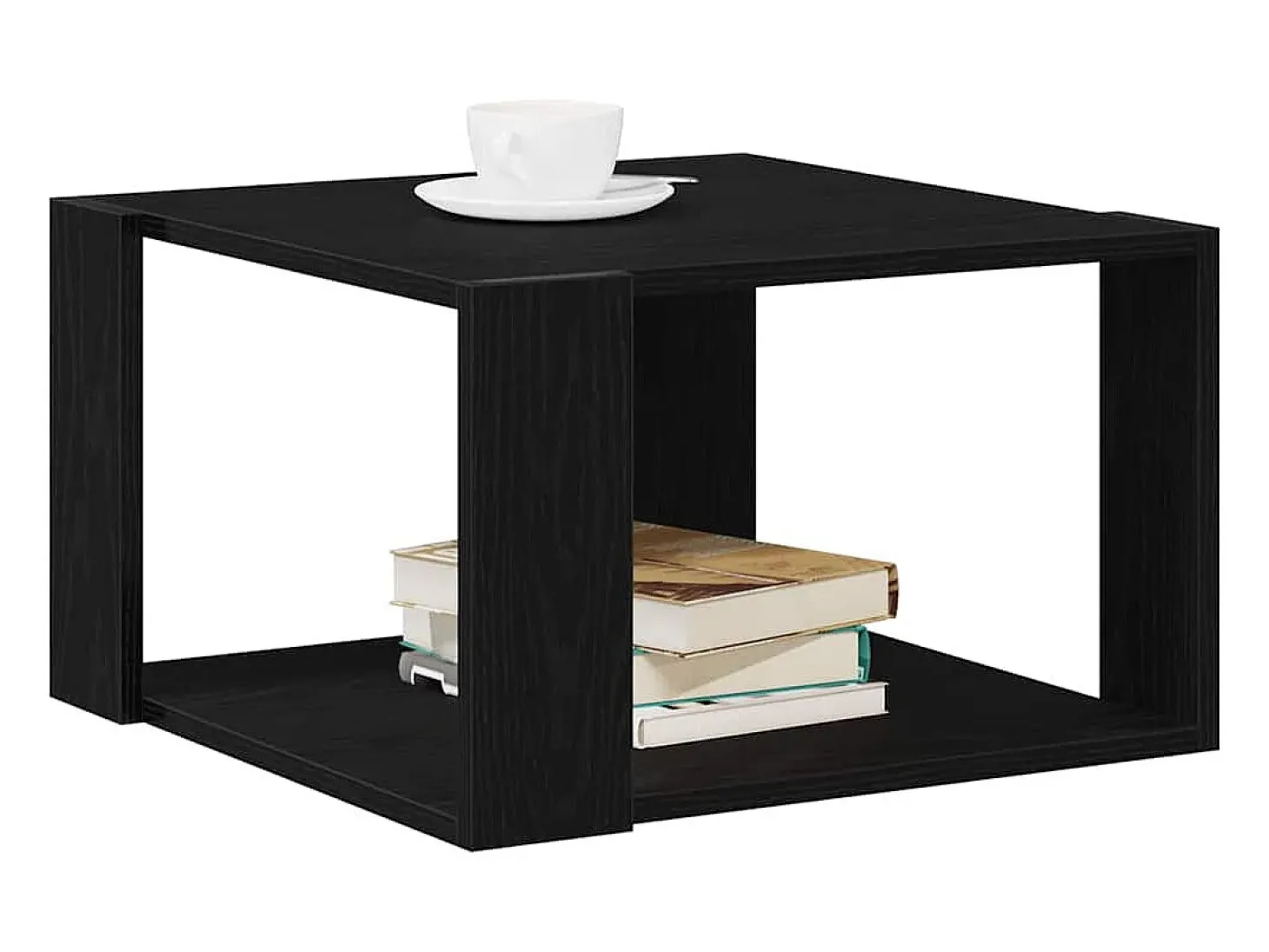 Mesa de Café Roble negro 85 x 55 x 31 cm Madera contrachapada