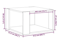 Mesa de Café Roble negro 85 x 55 x 31 cm Madera contrachapada