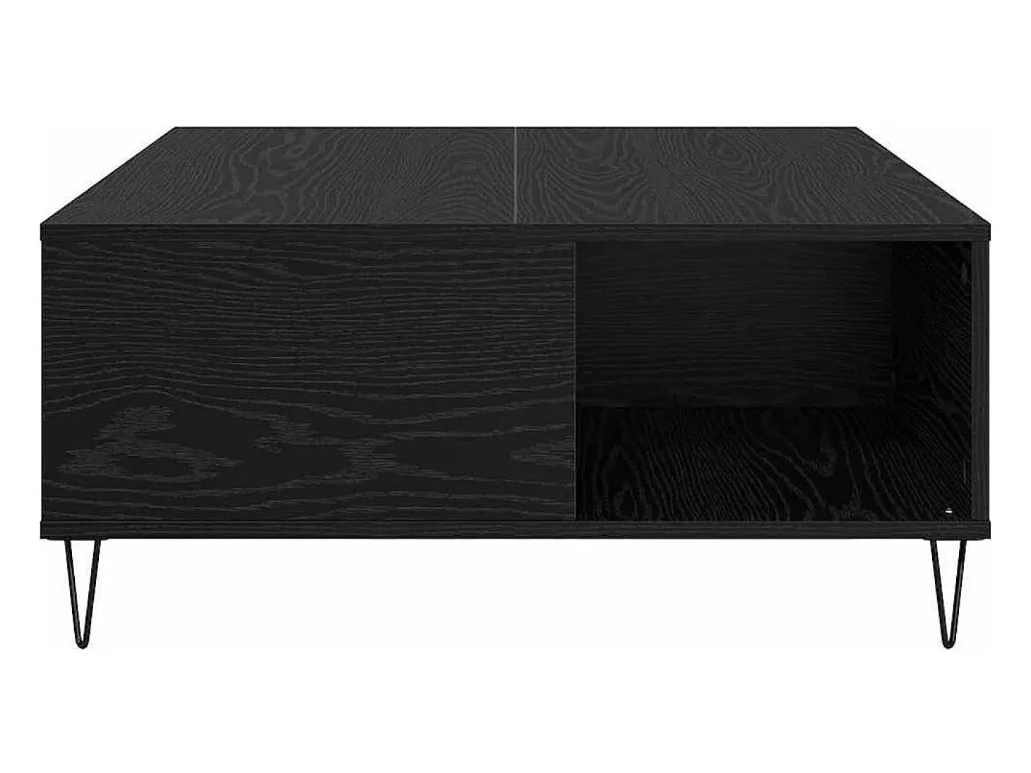 Mesa de Café Roble negro 80 x 80 x 36.5 cm Madera contrachapada