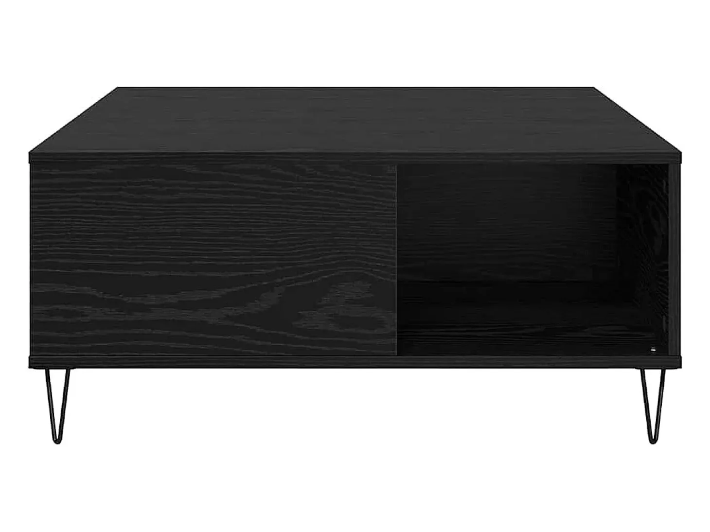 Mesa de Café Roble negro 80 x 80 x 36.5 cm Madera contrachapada