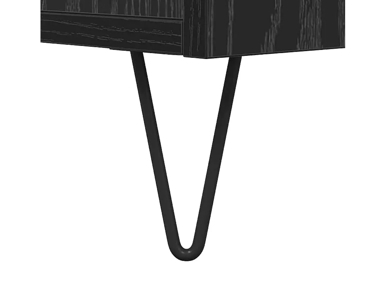 Mesa de Café Roble negro 80 x 80 x 36.5 cm Madera contrachapada
