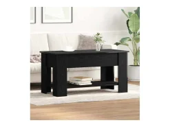 Mesa de Café Roble negro 101 x 49 x 52 cm Madera contrachapada