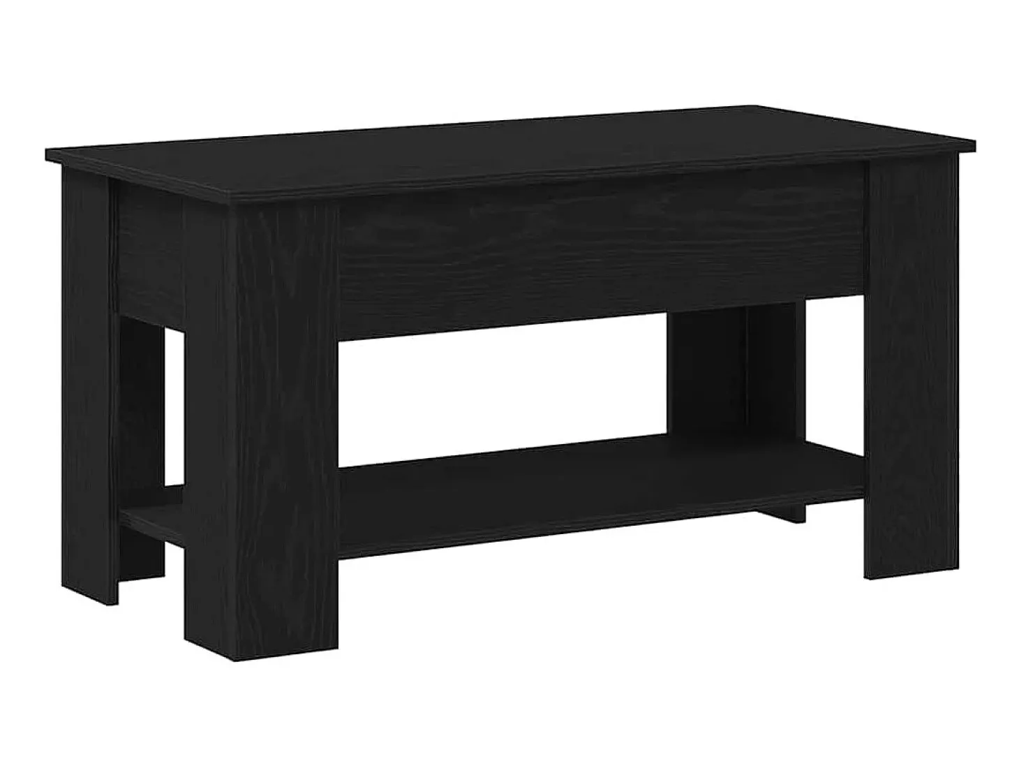 Mesa de Café Roble negro 101 x 49 x 52 cm Madera contrachapada