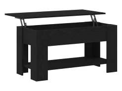 Mesa de Café Roble negro 101 x 49 x 52 cm Madera contrachapada