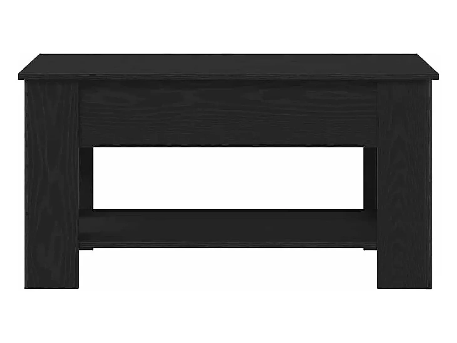 Mesa de Café Roble negro 101 x 49 x 52 cm Madera contrachapada