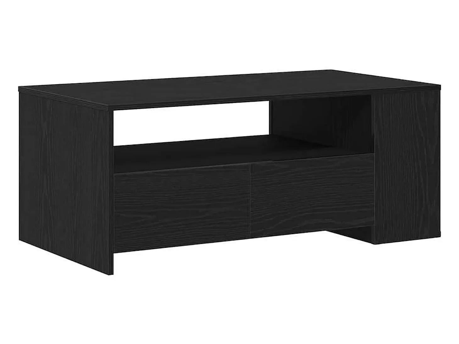 Mesa de Café with Drawer Roble negro 102 x 55 x 43.5 cm