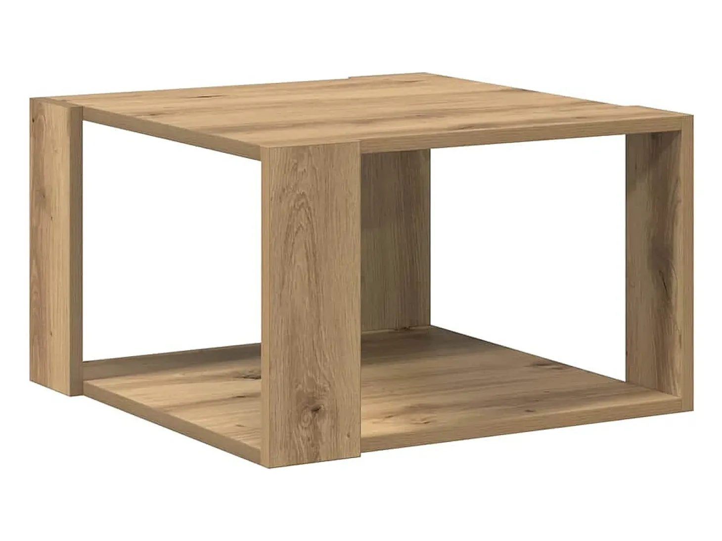 Mesa de centro | Mesa de café | Mesa auxiliar Roble artisan 51.5x51.5x30 cm SHL4020
