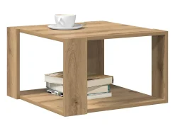 Mesa de centro | Mesa de café | Mesa auxiliar Roble artisan 51.5x51.5x30 cm SHL4020