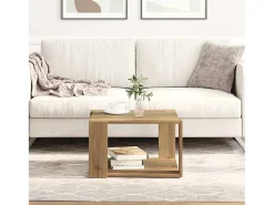 Mesa de centro | Mesa de café | Mesa auxiliar Roble artisan 51.5x51.5x30 cm SHL4020