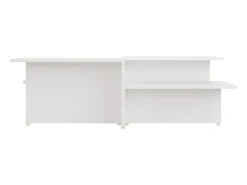 Mesa de centro 2 piezas madera contrachapada blanco 111,5x50x33cm
