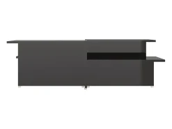 Mesa de centro 2 piezas madera contrachapada negro 111,5x50x33cm