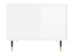 Mesa de centro 2 unidades madera ingeniería blanco brillo 50x50x40cm