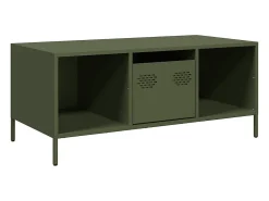 Mesa de centro acero laminado frío verde oliva 101,5x50x43,5 cm