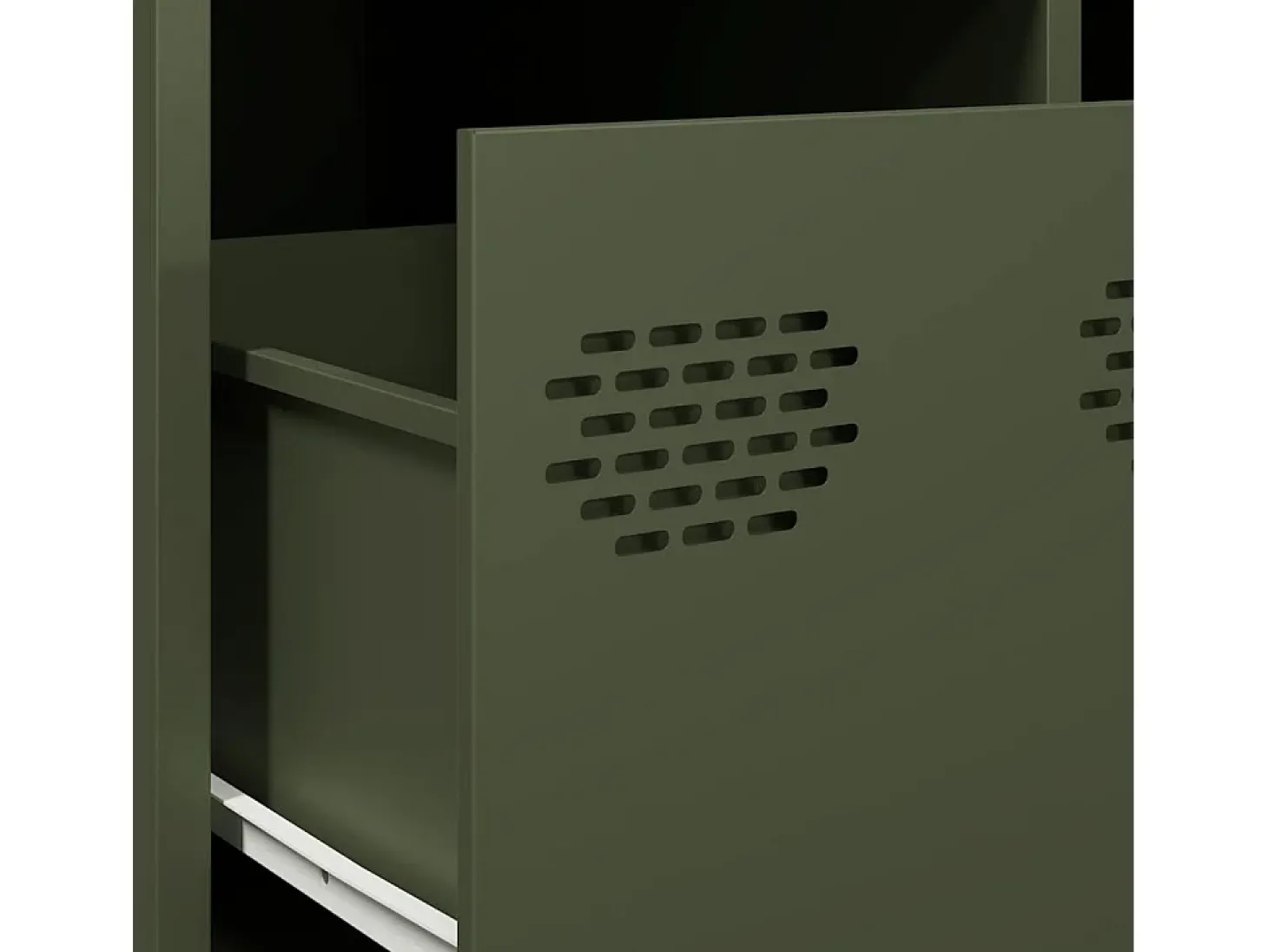 Mesa de centro acero laminado frío verde oliva 101,5x50x43,5 cm