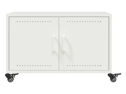 Mesa de centro acero laminado en frío blanco 68x50x43,5 cm