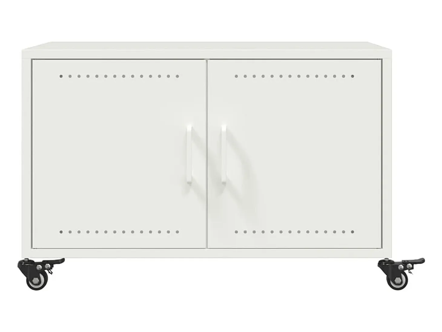 Mesa de centro acero laminado en frío blanco 68x50x43,5 cm