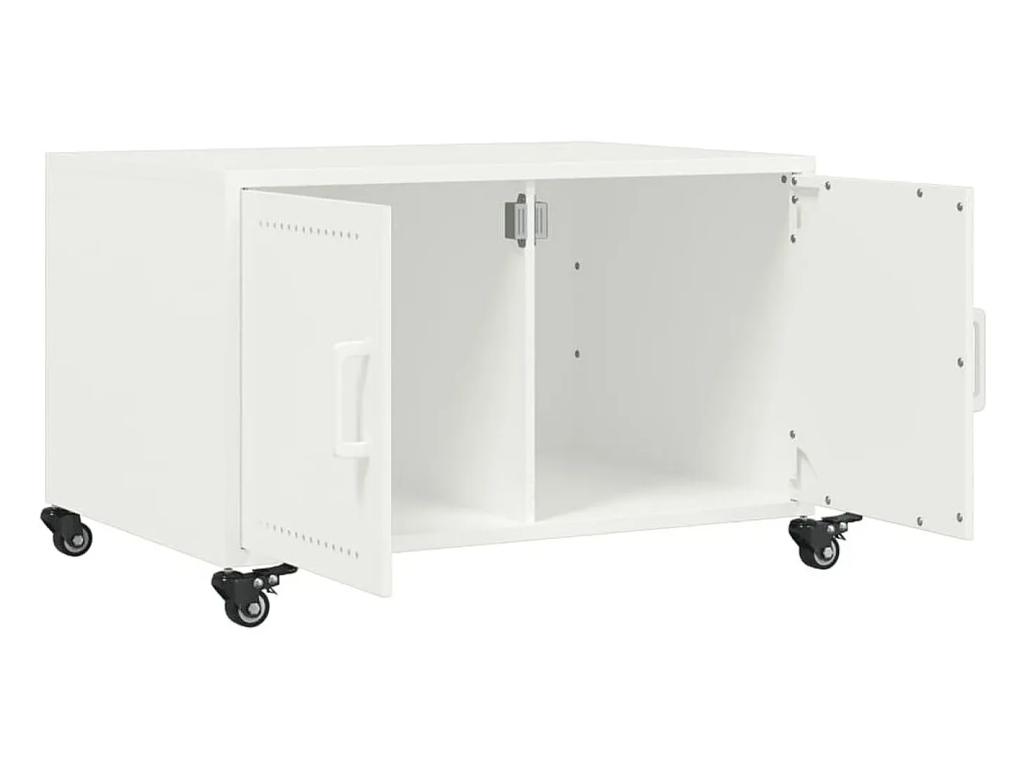 Mesa de centro acero laminado en frío blanco 68x50x43,5 cm