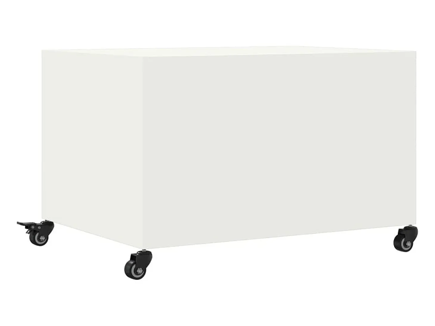 Mesa de centro acero laminado en frío blanco 68x50x43,5 cm