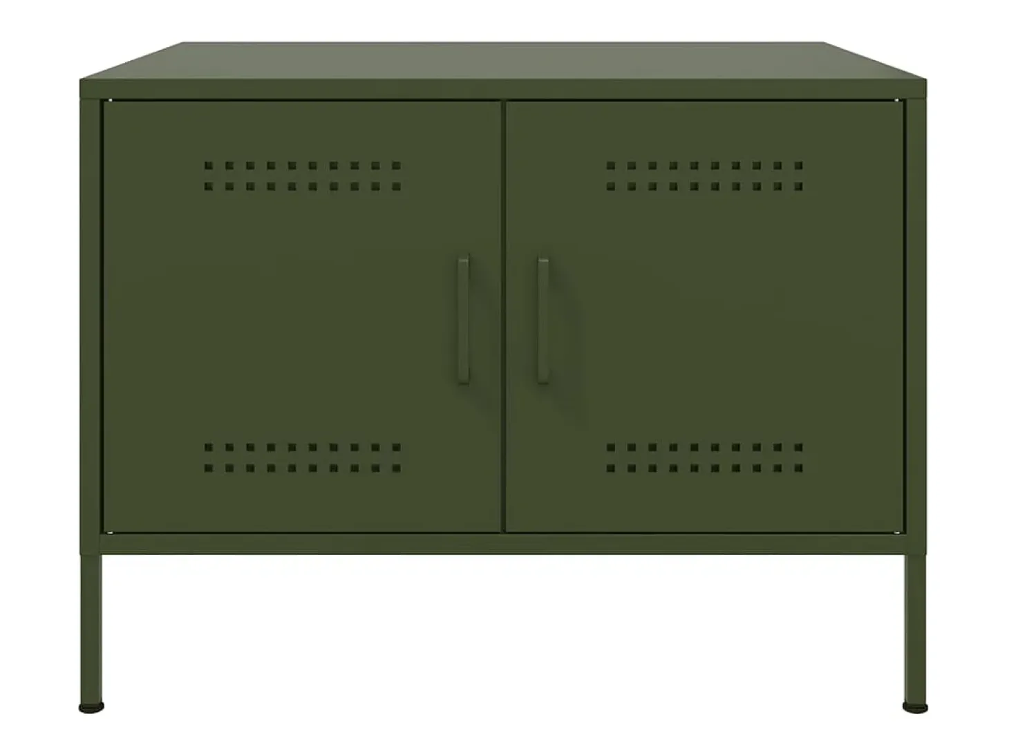 Mesa de centro acero laminado en frío verde oliva 68x50x50,5 cm