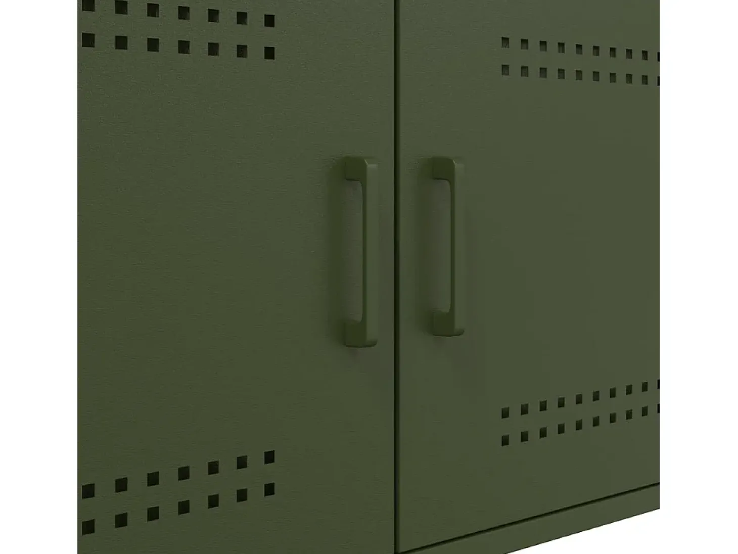 Mesa de centro acero laminado en frío verde oliva 68x50x50,5 cm