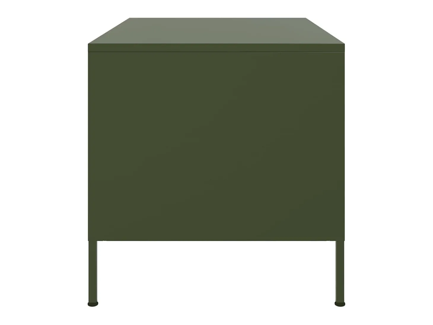 Mesa de centro acero laminado en frío verde oliva 68x50x50,5 cm