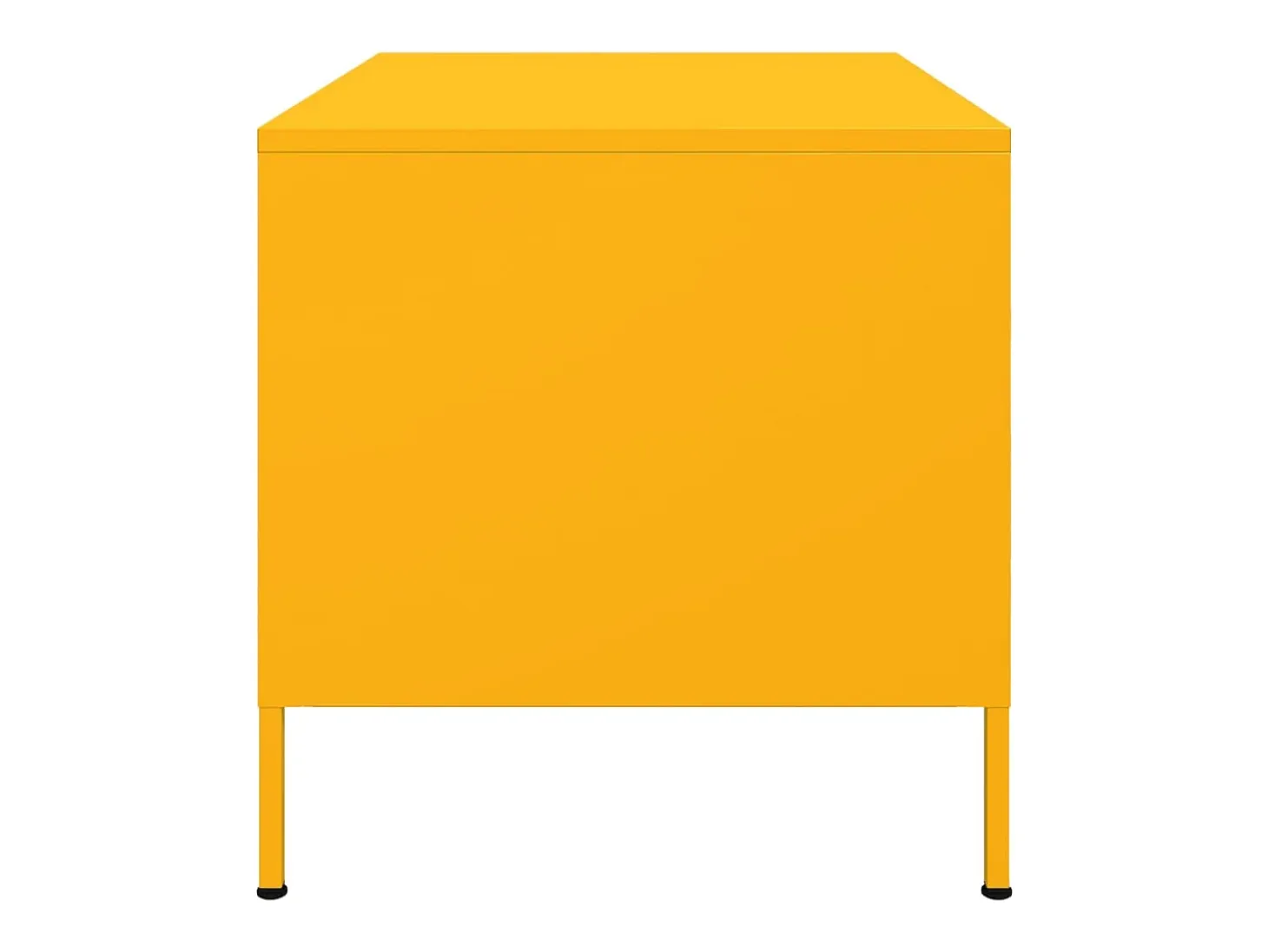 Mesa de centro acero laminado en frío amarillo 68x50x50,5 cm