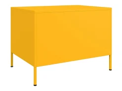 Mesa de centro acero laminado en frío amarillo 68x50x50,5 cm