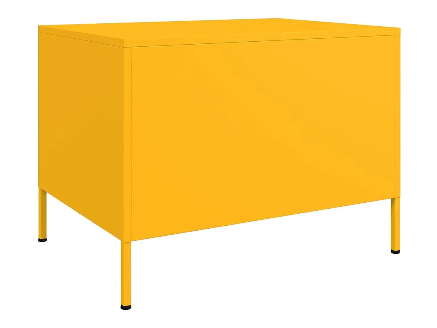Mesa de centro acero laminado en frío amarillo 68x50x50,5 cm
