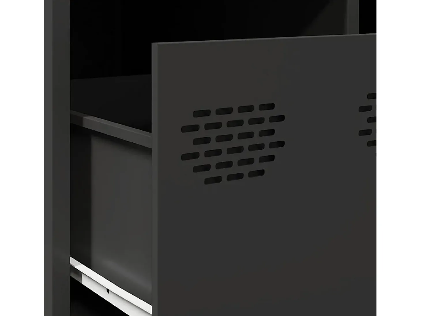 Mesa de centro acero laminado en frío negro 101,5x50x43,5 cm