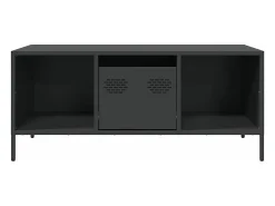 Mesa de centro acero laminado en frío negro 101,5x50x43,5 cm