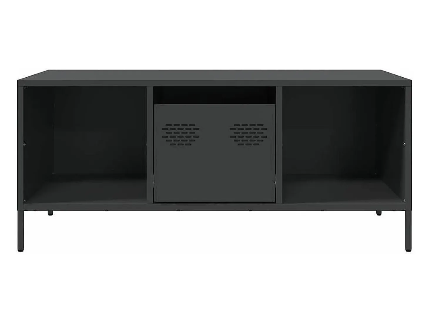 Mesa de centro acero laminado en frío negro 101,5x50x43,5 cm