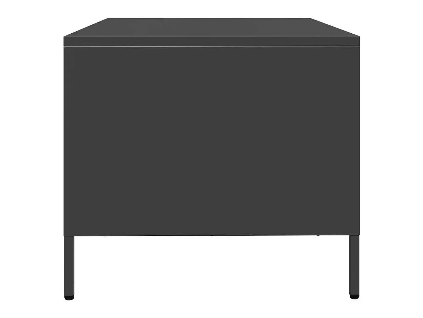 Mesa de centro acero laminado en frío negro 101,5x50x43,5 cm