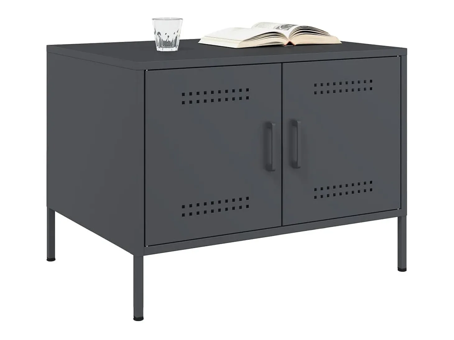 Mesa de centro acero laminado en frío antracita 68x50x50,5 cm