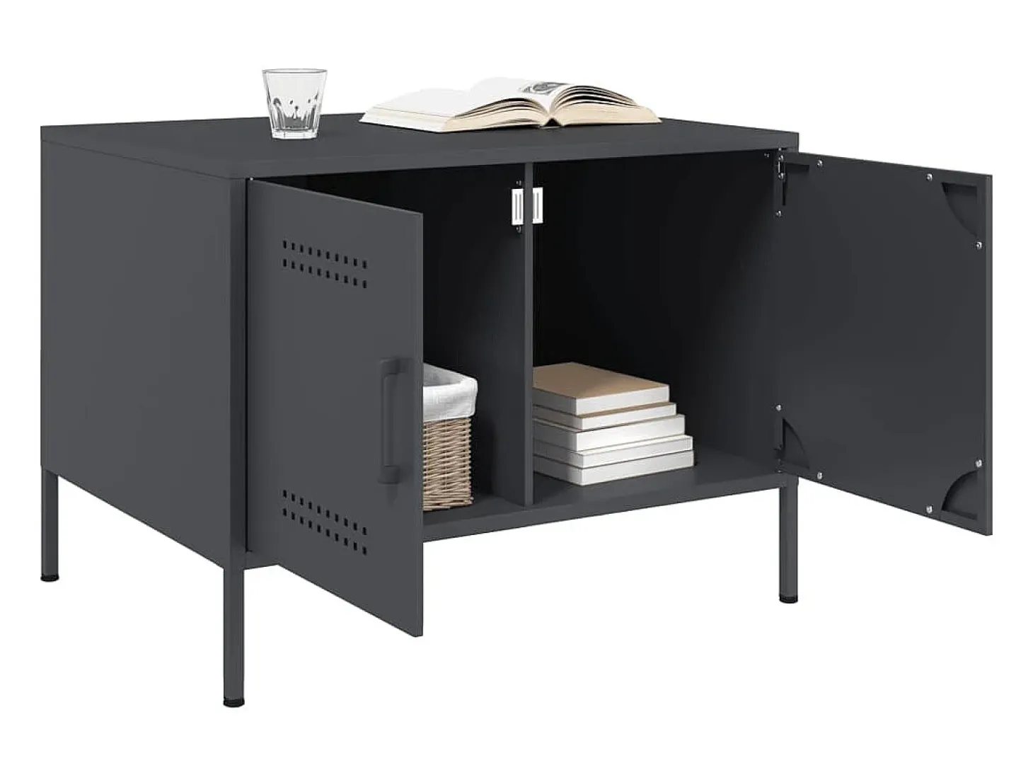 Mesa de centro acero laminado en frío antracita 68x50x50,5 cm