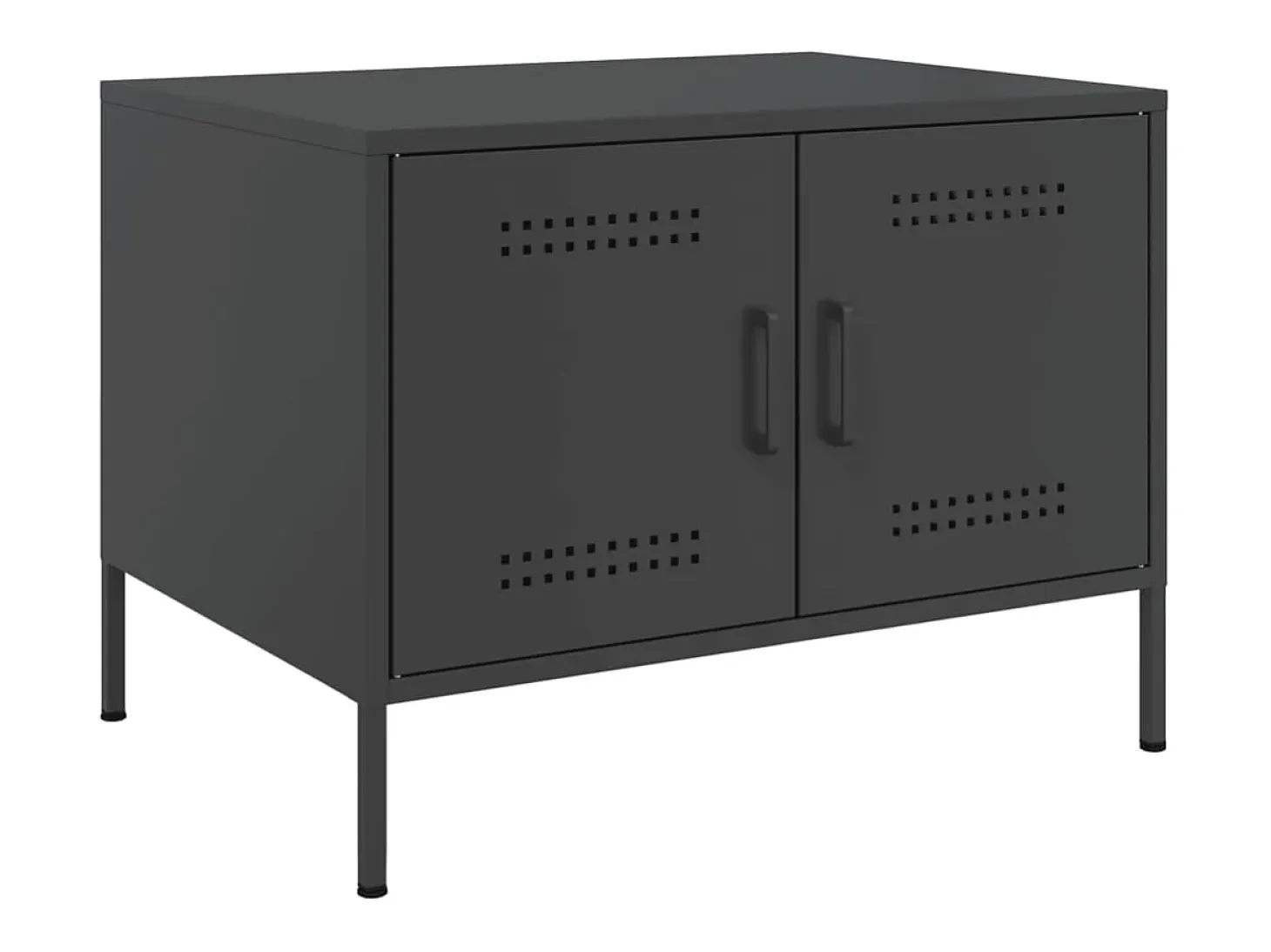 Mesa de centro acero laminado en frío negro 68x50x50,5 cm