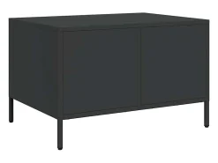 Mesa de centro acero laminado en frío negro 68,5x50x43,5 cm