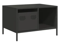 Mesa de centro acero laminado en frío negro 68,5x50x43,5 cm